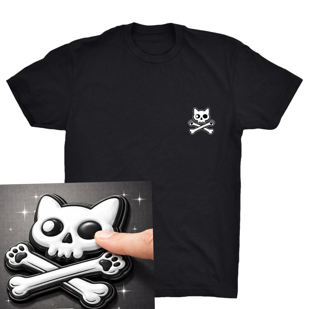 Scary Cats Puffy Cat Skull Tee 【original logo 】
